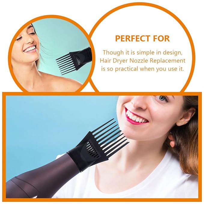 Unomor 5Pcs Hair Dryer Comb Attachment Professional Hair Styling Nozzles Concentrator Blow Dryer Accessories for Salon and Home Use