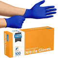 Inspire Black Nitrile Disposable Gloves | 4.5 Nitrile Safety Medical Exam Cooking Cleaning Disposable Black Gloves (Blue - Box of 100, XXL)