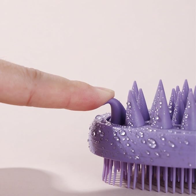Purple Double-sided Hair Brush, Portable Massage Comb