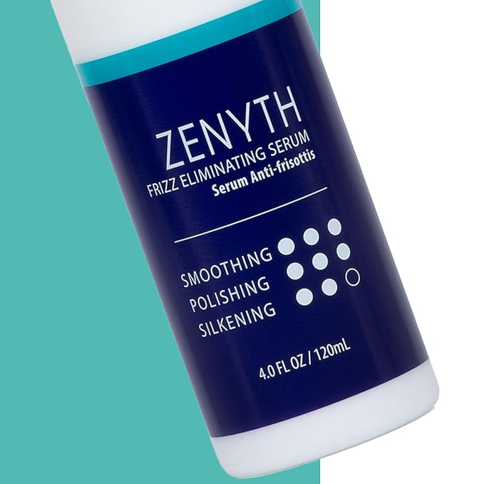 SUDZZFX Zenyth Frizz Eliminator Serum - Heat Protector, Smoothing Styling Serum for Damaged Hair - 4 Fl Oz