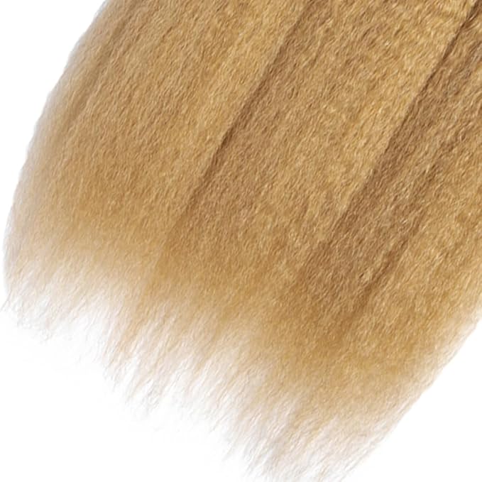 1B27 Human Hair Bundles Ombre Kinky Straight Bundles 20 22 24 Inch Niegmeag Virgin Remy Hair Extensions Double Weft 2 Tone Black and Honey Blonde Bundle 150g