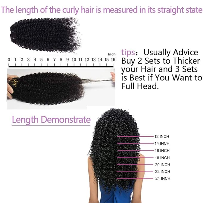 Curly Clip in Hair Extensions For Black Women Brazilian Virgin Human Hair Clip in Extensions for Women 8Pcs Remy Hair with 18Clips 120g 22inch Natural Blackinches