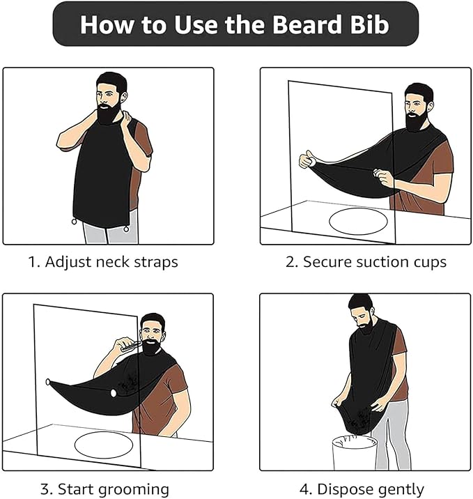 Men's Beard Maintenance Apron, Waterproof & Easy Clean, Play Video Game Weapon Gamers