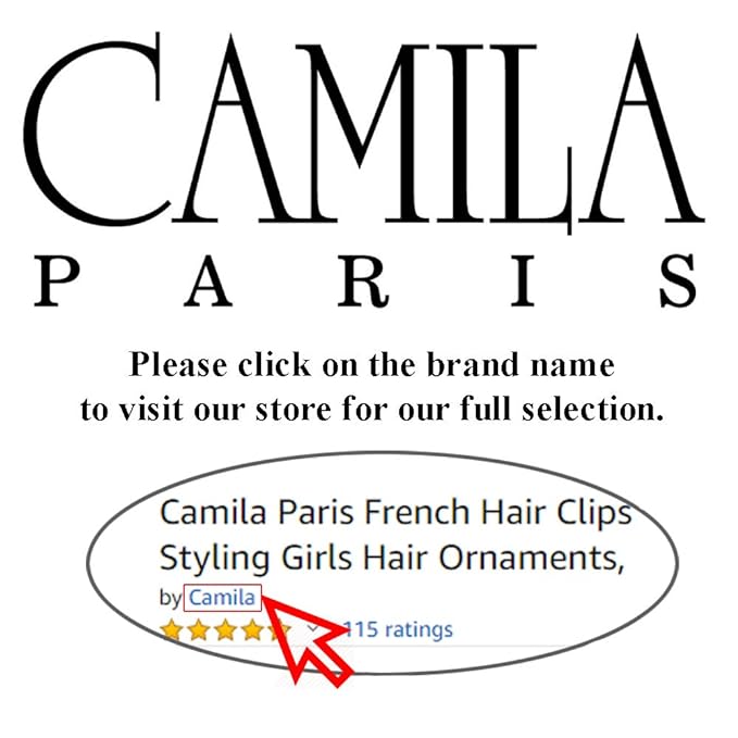 Camila Paris CP922 French Hair Clip for Women, Alligator Clip, Duckbill Girls Hair Claw Clips Jaw Fashion Durable and Styling Hair Accessories for Women, Strong Hold No Slip Grip, Made in France