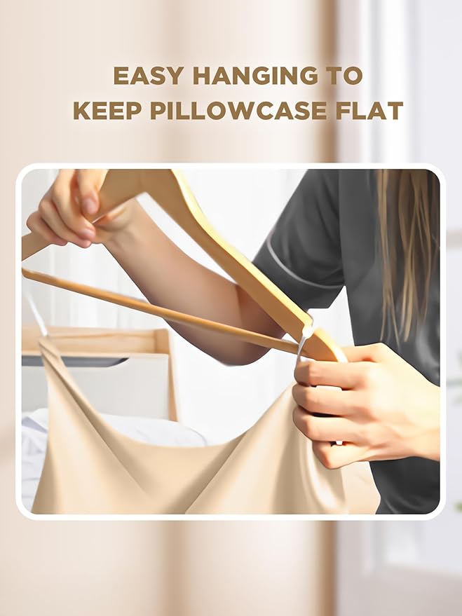 Mulberry Silk Pillowcase for Hair and Skin, SGMSILK 22 Momme Natural Silk Pillow Cases with Zipper, 6A Soft and Smooth Single Sided Pure Silk Pillow Cover (Champagne, King 20"x36")
