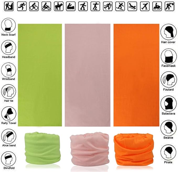 Face Mask Bandanas Neck Gaiter Headwear Magic Scarf Headband for dust Sun Wind