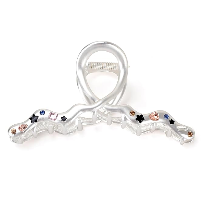 Large Metal Hair Claw Clips for Thick Hair 4.7 Inch Big Matte Metal Hair Clip for Women Strong Hold Claw Barrettes for Long Hair New Hair Accessories (Style 1)