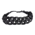 DIGUAN Hollow out Synthetic Hair Braided Headband Hairpiece Women Girl Beauty accessory for Women (Natural Black)