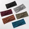 Artilady 6 Pack Wide Boho Headbands for Women - Soft Yoga Elastic Hair Bands for Girls Workout Running Sport Headwrap Non-slip Breathable (Warm Colors)