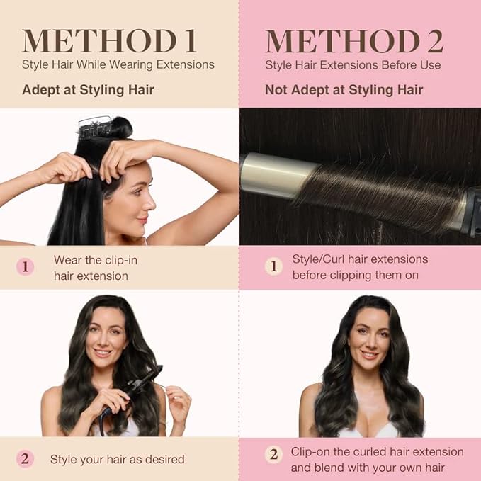 GOO GOO Clip in Hair Extensions Real Human Hair, Remy Human Hair Extensions Clip ins for Women, Natural Human Hair, 16inch 110g 7Pcs, 4A Chocolate Brown
