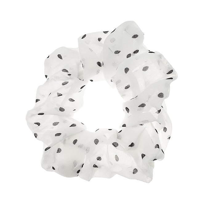 LOOKSEVEN Polka Dot Hair Scrunchies, 6PCS Bandana Scrunchy Hair Ties, Scrunchies Hair Ties for Women. (Polka Dot)