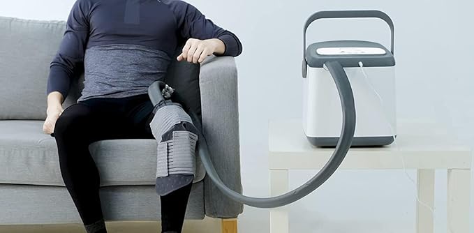 Cold Therapy System, Programable Ice Therapy Machine for Knee, Post-Surgery Continuous Cryotherapy Cold Pack, Including a Insulated Outer Wrap Pad