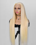 Alididi 613 Lace Front Wig Human Hair 13x4 Blonde Straight Hd Transparent Lace Frontal Wigs Human Hair Pre Plucked With Baby Hair 180% Density Blonde Glueless Wigs Human Hair 24 Inch