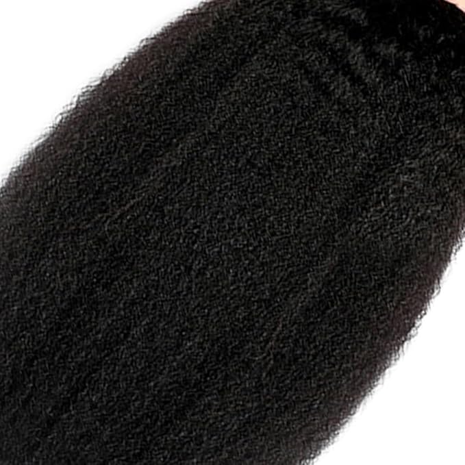 Kinky Straight Bundles Human Hair Color 1B Yaki Straight Bundles Grade 8A Peruvian Virgin Hair 3 Bundles 22 22 22 Inch Yaki Straight Human Hair Bundles Natural Color Yaki Bundles