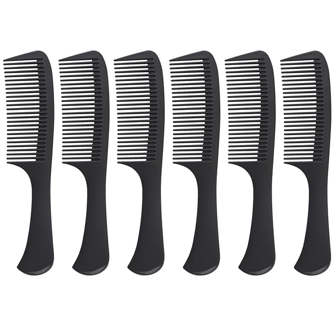 Wide Tooth Comb Large Hair Detangling Comb Styling Comb Hair Brush for Styling and Professional Hair Care, Suitable for Curly Long Wet Hair, Reduce Hair Loss and Dandruff&Headache (6 pcs)