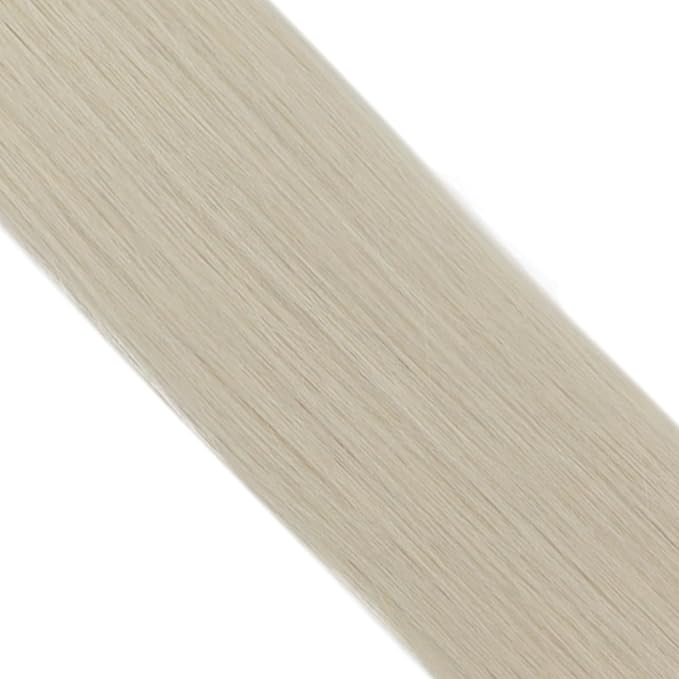 Full Shine Injected Tape in Hair Extensions Human Hair 5Pcs Color 1000 Blonde Intact Hair Extensions Tape in 20Inch Virgin Tapes in Extensions 12.5Gram Seamless Skin Weft Human Hair Straight