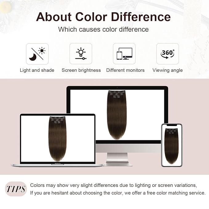 XDhair Clip in Hair Extensions Human Hair,100g 16 Inch Medium Brown Clip in Hair Extensions Real Human Hair for Women Silky Straight Real Hair 6pcs #4 16 Inch
