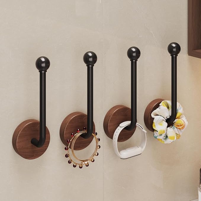 Upgraded Drill-Free Hair Dryer Holder With Hair Tie Organizer- Heavy Duty Double-Stick Tape Wall Mount Organizer for Bathroom,Sturdy Carbon Steel Construction, Waterproof & Rust-Resistant (Grey)