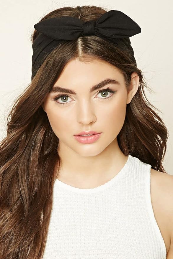 Tobeffect Bow Headbands for Women Non Slip 3.5'' Wide Knotted Headband Hair Bands with Bows Rabbit Ears Womens Turban Headbands Headwraps Girls Strechy Cute Hair Accessories…
