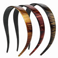 3 Pack Headbands Designed for Eyewear 0.79IN Plastic Non-Slip Headbands for Women Fashion Headbands with Teeth-Stripe