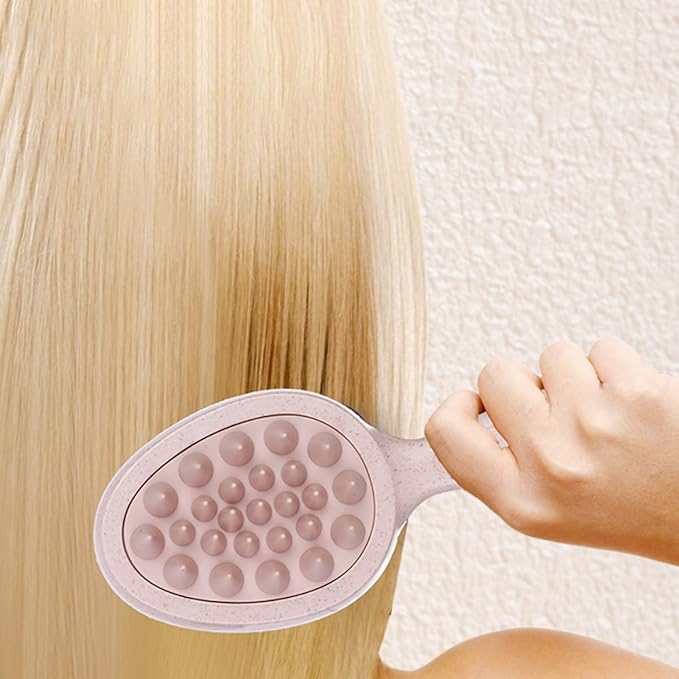 Green Double-sided Hair Brush, Portable Massage Comb