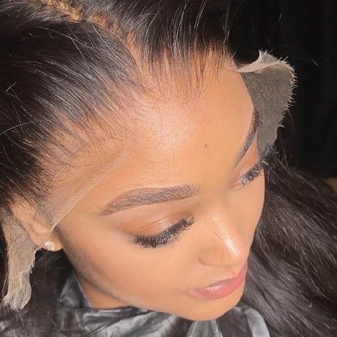 13x5 HD Lace Front Wigs Human Hair Pre Plucked Body Wave Wigs for Women 180% Density 13x5 Frontal Human Hair Bleached Knots with Baby Hair 34inch