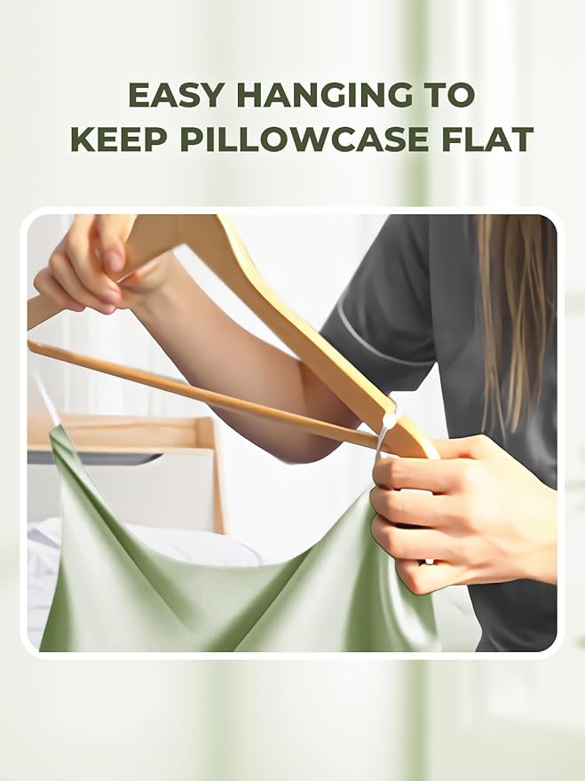Mulberry Silk Pillowcase for Hair and Skin, SGMSILK 22 Momme Natural Silk Pillow Cases with Zipper, 6A Soft and Smooth Single Sided Pure Silk Pillow Cover (Matcha, Queen 20"x30")
