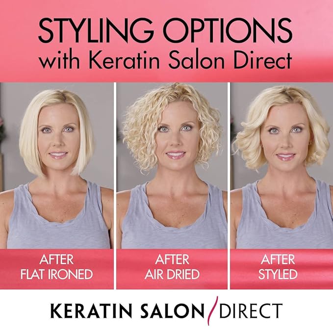 Keratin Salon Direct Keratin Hair Treatment, 4 oz | Frizz Control, Formaldehyde Free, Salon Quality, Smoothing Treatment, Long Lasting, Cream for All, Frizzy, Curly, Dry, Damaged Hair