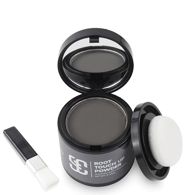 SOVONCARE Hairline Powder - Root Touch Up & Gray Hair Concealer for Men and Women, Instantly Covers Thinning Hair and Bald Spots, Natural-Looking Coverage Gray 0.35 oz