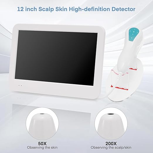 Beauty Star Scalp Analysis Machine, 12 inches Skin Tester Diagnosis Digital Analyzer Tool, Profesional Hair Detector Microscope, HairFollicle Health Detection Camera for Head Spa, Salon and Home Use