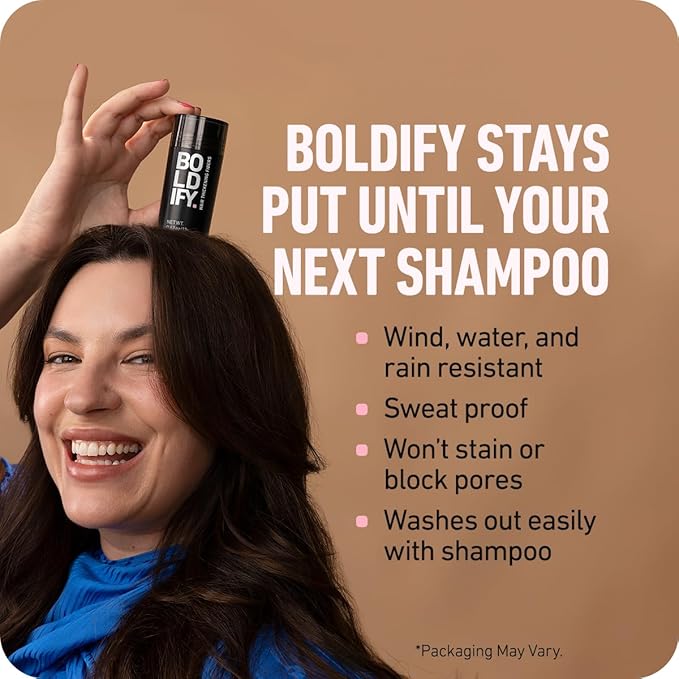 BOLDIFY Hair Fibers (56.5g) - Fill In Thinning and Fine Hair for an Instantly Fuller, Thicker Look - 14 Shades for Women & Men - Medium Blonde