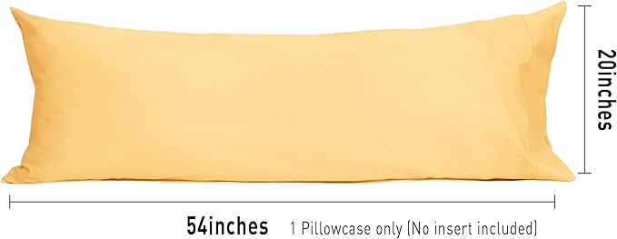 Sunflower Body Pillowcase 100% Cotton Long Pillow Cover/Case Envelope Closure 1 Pack, 21×54 inches Sheepskin, Soft and Breathable