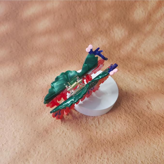 Cute Ocean Peacock Shrimp Hair Clip,Funny Acetate Claw Clips for Women