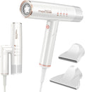 High Speed Hair Dryer, Travel Blow Dryer Foldable Ionic Small Professional Brushless Motor 9 Modes Portable One Touch Switch with Concentrator Nozzle Attachment for Home, Hotel, Salon
