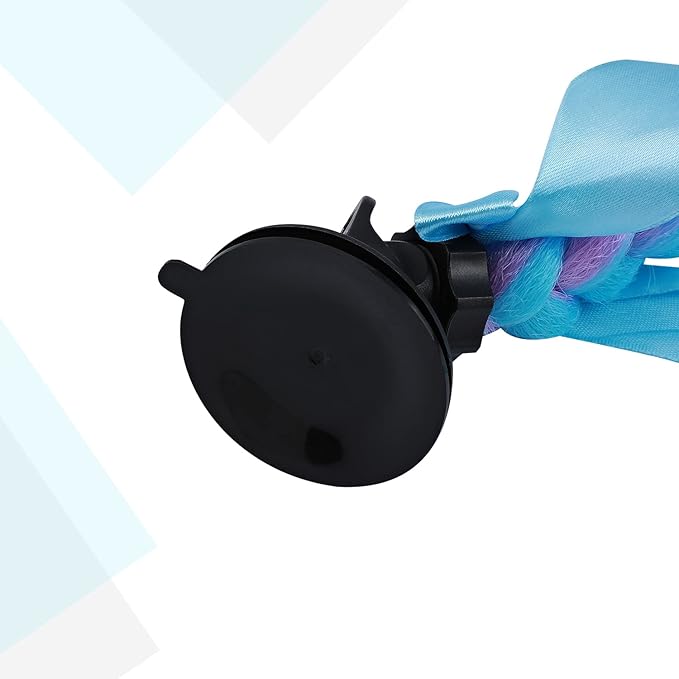 SEGO 1PCS/2PCS Helmet Pigtail Braids with Detachable Suction Cup Bowknot Ponytail Hair Many Colors (Helmet not Included)