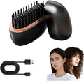 2026 New Mini Straightener, Rechargeable Portable Hair Straightener Brush, 3-Speed Temperature Control, Anti-Scald Shell, Cordless USB Charging Straighteners (Black)