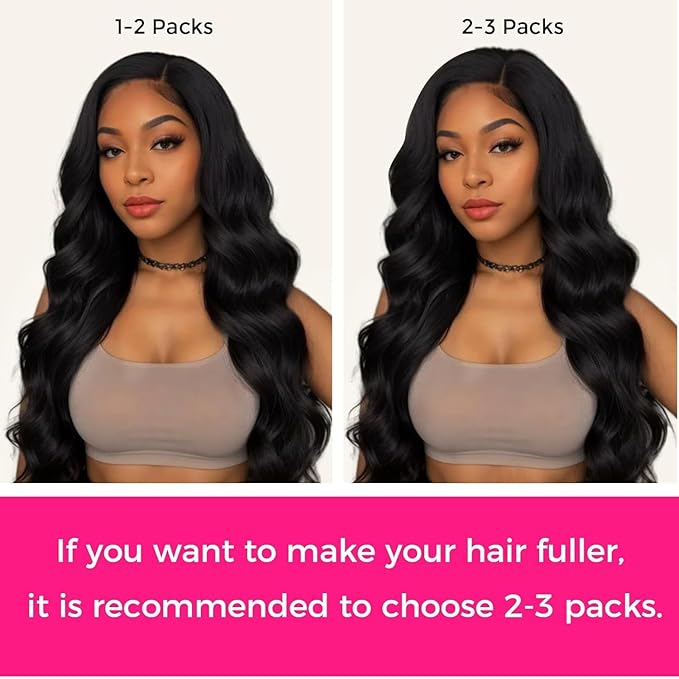 Lashey Seamless Clip in Hair Extensions Human Hair #1 Jet Black Body Wave 7pcs 110g 16 Inch Invisible PU Weft Clip in Hair Extensions for Women