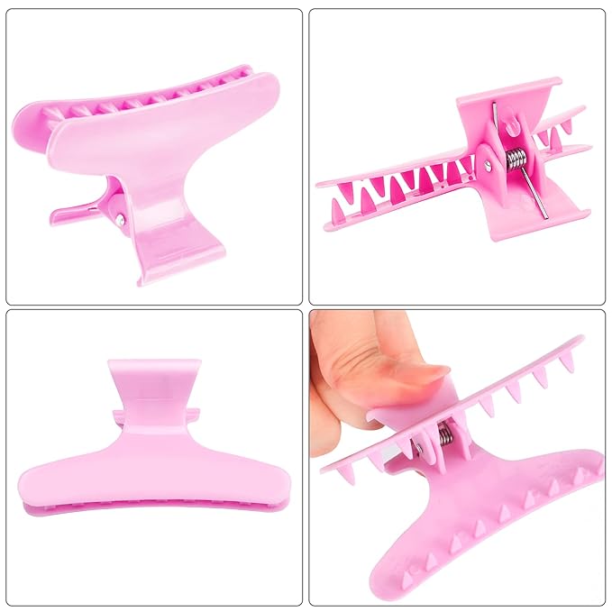 Ondder 12 Pack Butterfly Hair Clamps Clips Hair Claw Clips Salon Pro Section Clip for Styling Sectioning Cutting Coloring Hair Clips Hairdressing Salon Tool Hair Accessories for Women Girls