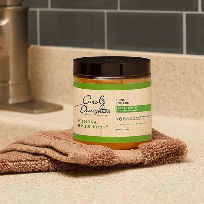 Carol's Daughter Mimosa Hair Honey Shine Pomade for Textured and Curly Hair - with Shea Butter & Rosemary Oil, 8 fl oz