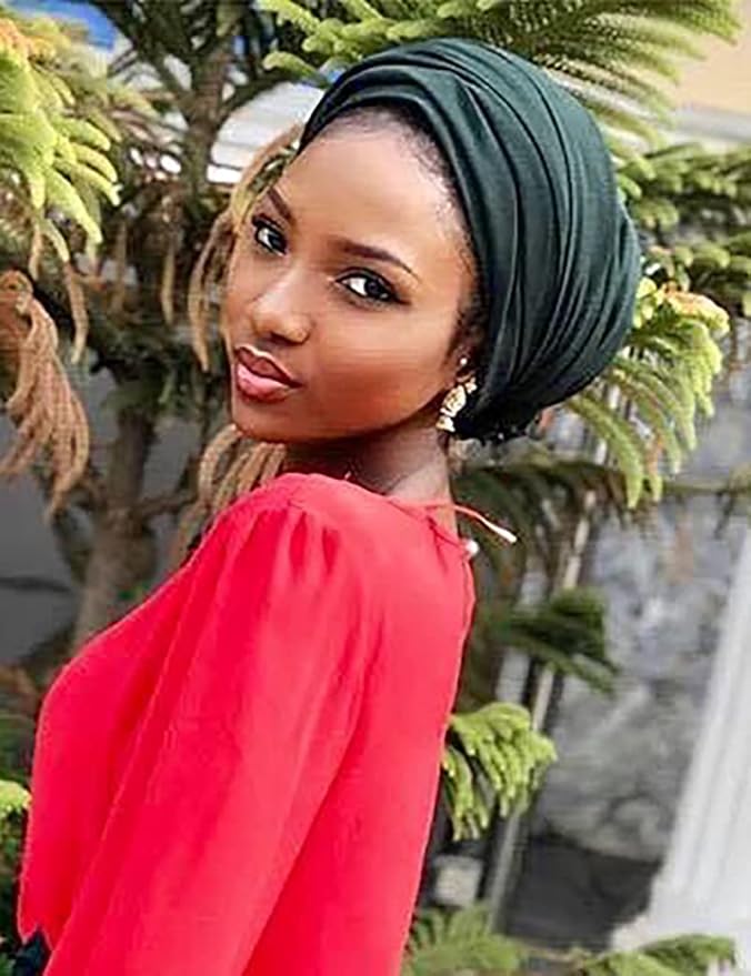 Harewom Head Wraps for Black Women Stretch Head Scarf Long African Hair Wraps Turban Headwraps Jersey Headbands