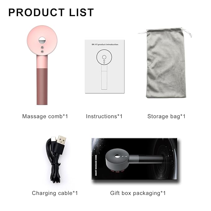 Electric Scalp Massager - 2 in 1 Scalp Massager with Oil Applicator, Cordless Massager Brush for Hair, Handheld Waterproof Hair Massager Scalp, Purple+Pink
