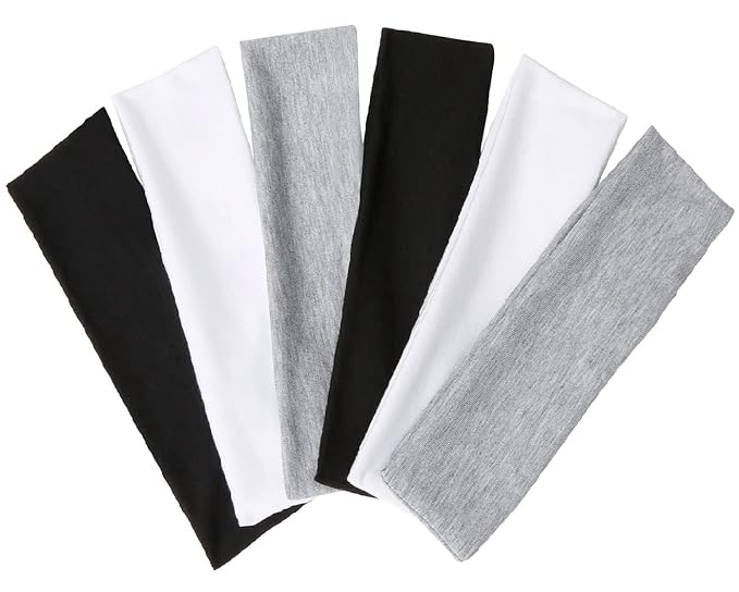 TERSE Hair Bands for Women's Hair Thin Cloth Headbands for Women Soft Stretchy Head Bands Solid Hair Hands