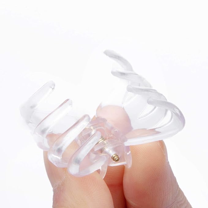 Cobahom 24 Pack Small Hair Claw Clips 1.2 Inch Plastic Hair Clips for Thin Hair No-Slip Mini Hair Clips Hair Styling Accessories for Women and Girls (White)