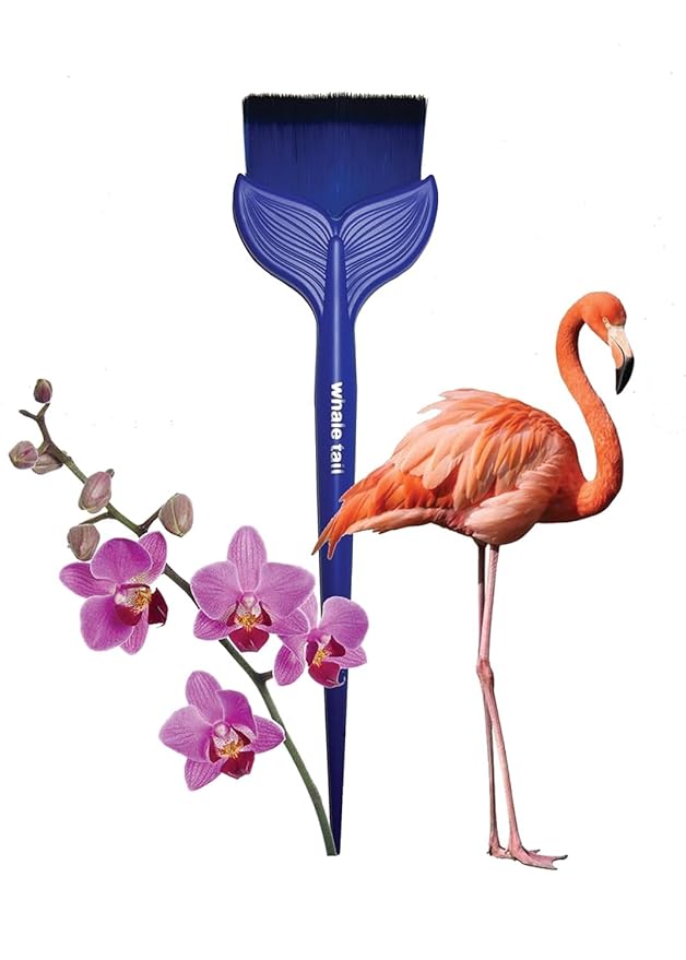 Ellie Luckcci Multipurpose Hair Dye Brush - Whale Tail Zen Brush for Hair Color, Face Mask & Body Lotion Application, Salon Quality Beauty Tool