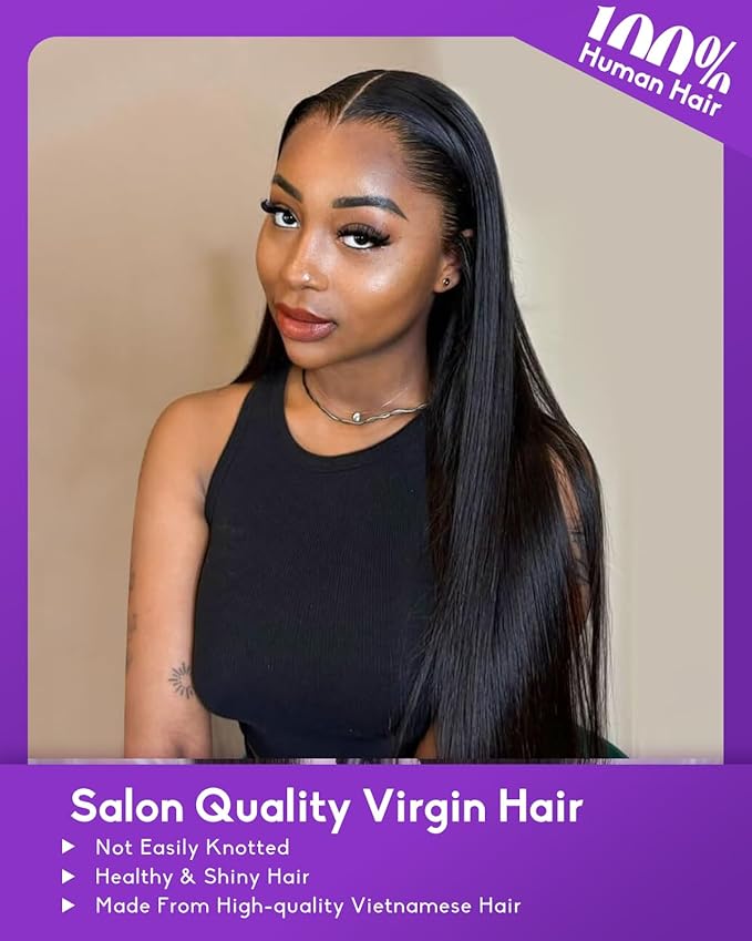 13x6 Lace Front Wigs Human Hair 180 Density Straight Transparent Lace Front Wigs Human Hair Pre Plucked Wigs for Women Glueless Wigs No Synthetic Blend Triple Lifespan 3X 30inch