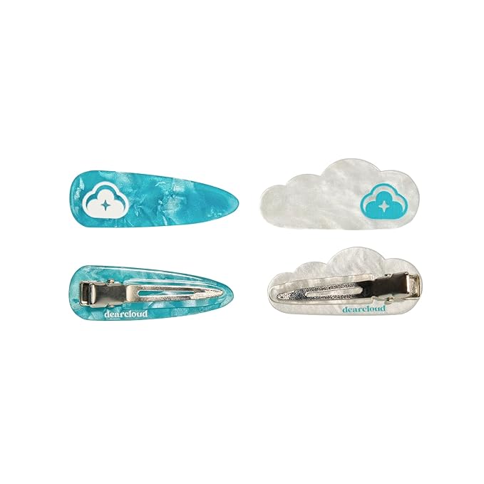 dearcloud Crease-Free Hair Clips - Set of 4 – No Crease, No Damage Hair Styling Clips (Dream Cloud)