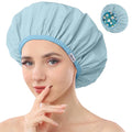 Years Calm Shower Caps For Women Reusable Waterproof，Pattern And Solid Color Dual-Layer Design For Dual-Layer Usable，Protects Hair In Shower, Spa, Cooking, Clean & Travel (Bell Orchid, One Size)