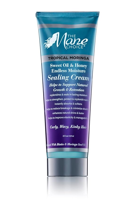 THE MANE CHOICE - Tropical Moringa Sweet Oil & Honey Endless Moisture Sealing Cream, 8 Ounce