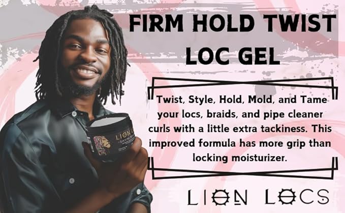 Beard Gains Lion Locs Hair Locking Dreads Moisturizer for Dreadlocks, Locks, Microlocs, Interlocks, Braidlocks, Braids, Fauxlocs, Twistlocks, or Sisterlocks (8oz) (Firm)
