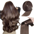 Human Hair Tape in Extensions, Darkest Brown Hair Extensions Real Human Hair 20 Inch 20pcs Remy Straight Tape ins Invisible Tape in Hair Extensions Human Hair (2#,20 Inch)